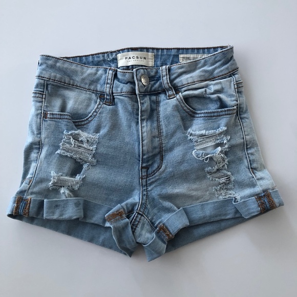 PacSun distressed denim shorts. Size 23 - Picture 1 of 4